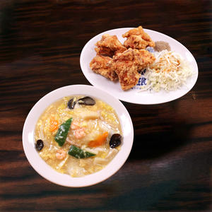 珉珉 中華丼唐揚げセット
