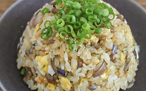 ナスと挽肉チャーハン