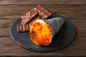 ダブルチョコアイスクレープブリュレ