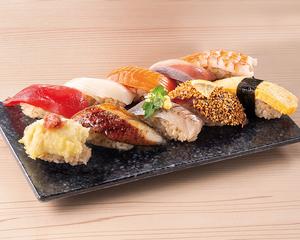 鰻と鱧が入った至福10貫