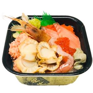 北海丼 鮭トロ、ほたて、生大エビ、イクラ、バラ子、サーモン、かにみそ