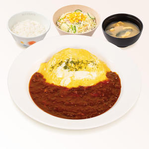 デミオムハンバーグ定食(味噌汁付)