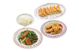 【デラックス】ニラレバセット(ニラレバ・餃子・ライス中・鶏の唐揚)