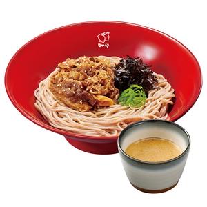 なか卯 金胡麻冷やし牛肉つけそば Cold Beef Soba w/Sesame Dipping Sauce