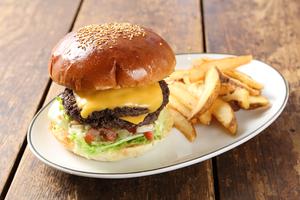 double cheese burger ダブルチーズバーガー 【フレンチフライ付】