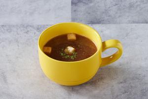 濃厚ローストビーフとハラミ丼「タルビー」 オニオンスープ Onion Soup