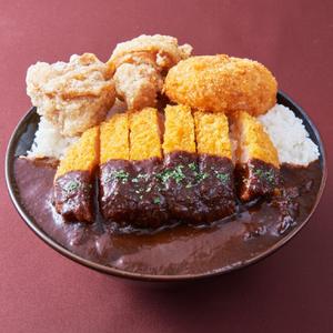 デミカツ丼 400 (唐揚2+コロッケ1)