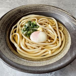 温玉ぶっかけ讃岐うどん(温)/Sanuki udon noodles with hot hot egg and bukkake