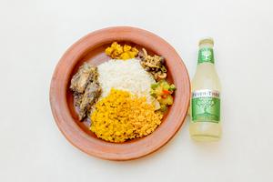 本日のカレー(副菜付き)ライス＆カリー ドリンクセット ジンジャービア(ソフトドリンク)