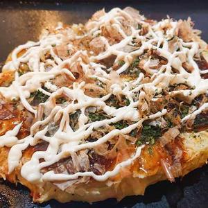 へそミックス天 HESO Mixed Okonomiyaki