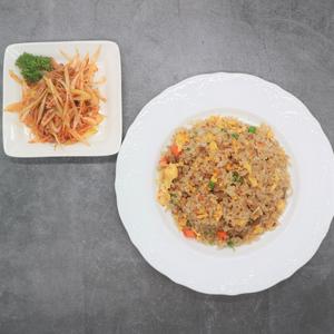 黒酢炒飯+ネギ叉焼