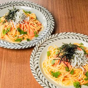 自家製たらこパスタ　釜揚げしらす添え