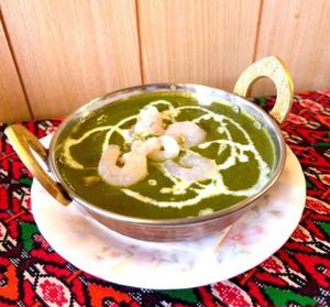 エビほうれん草カレー Prawn Saag Curry