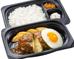 チーズINハンバーグ＆目玉焼き弁当