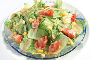 蒸し鶏と野菜のサラダ(海老入) 500g