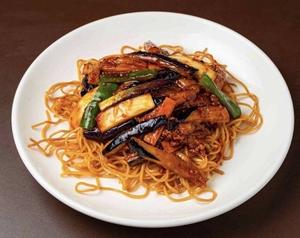 シビシビカラカラ！麻婆茄子あんかけ焼きそば