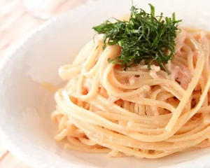 明太クリームパスタ