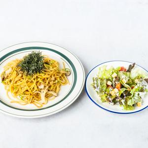 セット:きのこバター醤油 ＆ ハーフ シーザーサラダ