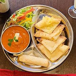 マトンバターカレープレンナナンセットMutton Butter CurryNAN Set