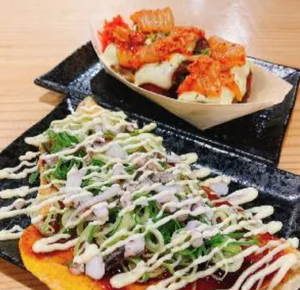 ねぎいか焼きとキムチチーズたこ焼きのセット【キムチ・マヨ】