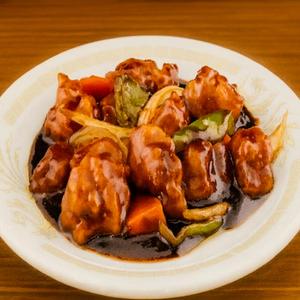 黒酢酢豚とチャーハンセット
