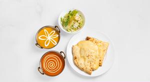 ダブルカレーチーズナンセット