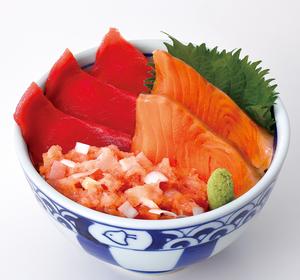 まぐろ・サーモン・ネギトロ三色丼