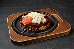 いか明太チーズお好み焼き