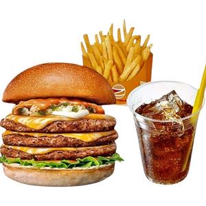 【セット】トリプル絶品チーズバーガー Triple ZEPPIN(Supreme) Cheeseburger Set