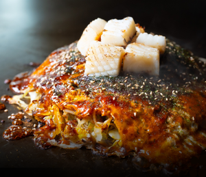 お好み焼きそば肉玉そば 生イカ