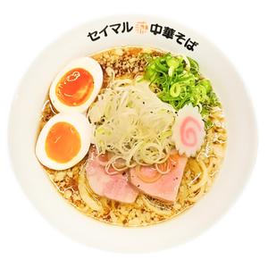 【お得な大盛り】焼き干し中華そば+味玉付き