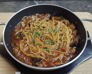 麻婆パスタ