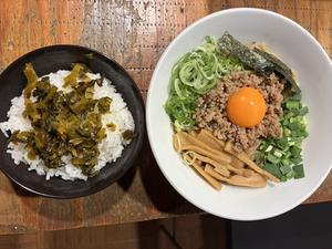 台湾まぜそば+高菜ごはんセット