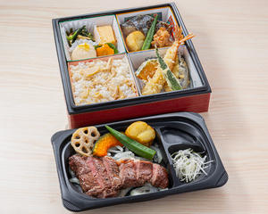 松花堂弁当(熟成サーロインステーキ付き)