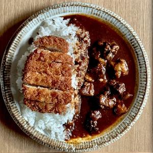 【豚豚コンビ！】豚タン炭火焼き＆カツカレー(ポークだしカレー)
