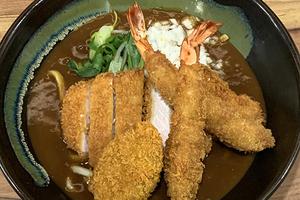 ミックスフライカレーうどん
