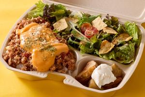 天才のタコライス たっぷりチーズ乗せタコライスのカフェプレート Cheese Taco Rice Plate