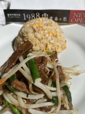 ニラレバー＆チャーハン