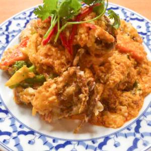 やわらかいカニカレー炒め