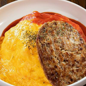 トマトオムライス＆特製ハンバーグ