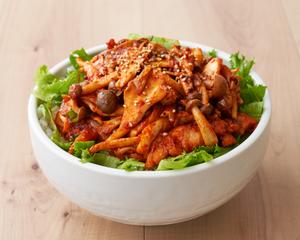キノコたっぷりのサムギョプサル丼