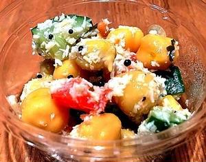 ひよこ豆のサラダ Sundal ( thick pea salad )