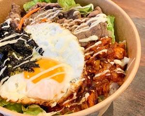 ゴゴノプルコギと焼きキムチマヨ丼 