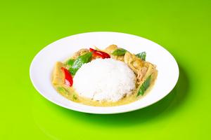 グリーンカレーとご飯 Green curry and rice