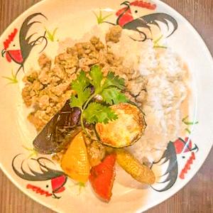 タイ風ドライグリーンカレーライス