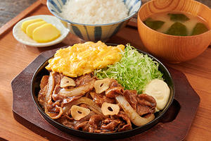 うす焼きトンタマ定食 150g
