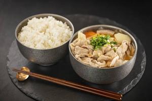 豚汁とほかほかごはん Pork Miso Soup and Hot Rice