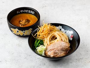辛ネギつけ麺(チャーシュー1枚・薬味ネギ・ホウレン草・辛ネギ)