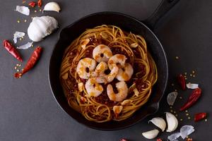 【激辛】ガーリックシュリンプのペペロンチーノ Garlic Shrimp ＆ Spicy Peperoncino