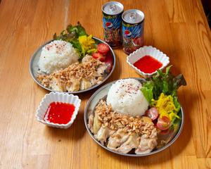 海南鶏飯2人前 2 hainan chicken  and drinks  set